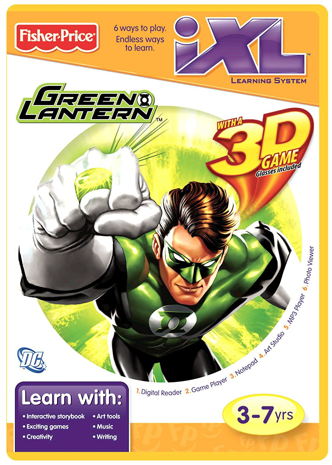 Superfriends Green Lantern Fisher Price SmartCycle 3D Software 