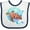 White and Navy, variant on Inktastic Key West, Florida Swimming Sea Turtle with Bubbles Boys or Girls Baby Bib