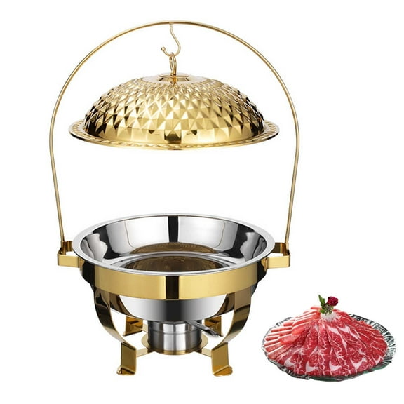 Buffet Chafing Dish Set,Portable Catering Warmer Server with Hanging Lid Cover Buffet Servers for Wedding Party Banquet Holiday