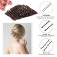 thumbnail image 3 of iMucci U Shaped Hair Pins, 200 Count of Buns Waved Hair Pins for Women Girls with Box for Updos French Twists, Bobby Pins Hairgrip Hair Grip Hairclip Bulk Hair Accessories (Brown, 2.4 Inch), 3 of 6