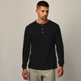 thumbnail image 3 of Men's Long-Sleeve Classic Henley Vintage Shirt, 3 of 5