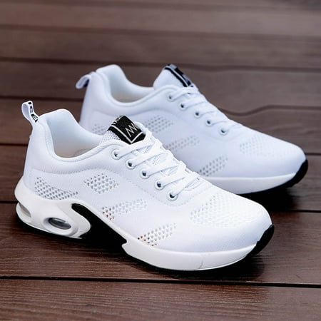 

Aayomet Platform Sneakers for Women Fashion Women s Mesh Fitness Sport Casual Shoes Student Running Shoes White 6.5