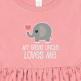 thumbnail image 4 of Inktastic My Great Uncle Loves Me Girls Baby Dress, 4 of 5