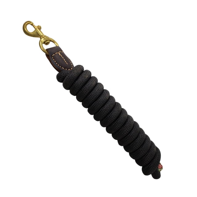 AWHAO Equestrian Horse Lead Rope Copper Buckle Training Leash Portable Halter Rope for Black