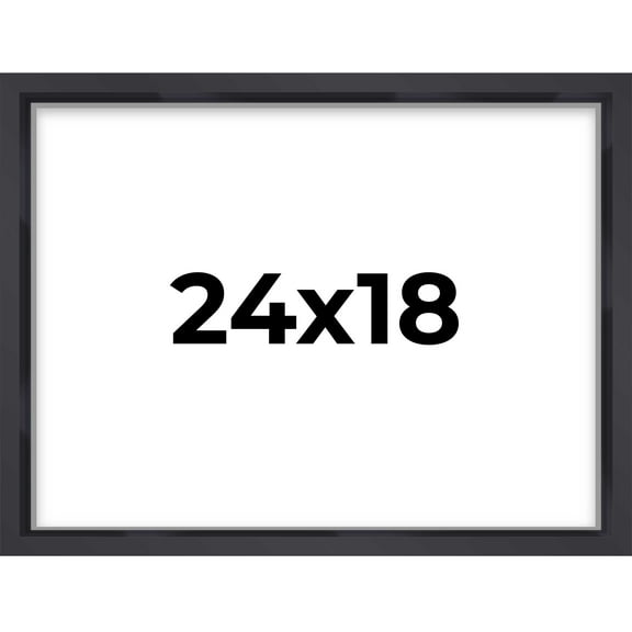 24x18 Black Shadowbox Frame - Interior Size 24x18 by 1 Inches - Made to Display Items Up To 1 Inches Deep