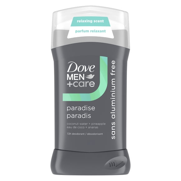 Dove Men+Care Déodorant en bâton Paradise Eau de coco + Ananas, 85 g