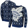 thumbnail image 1 of Toronto Maple Leafs NHL Big Logo Checker Ugly Christmas Sweater, 1 of 2