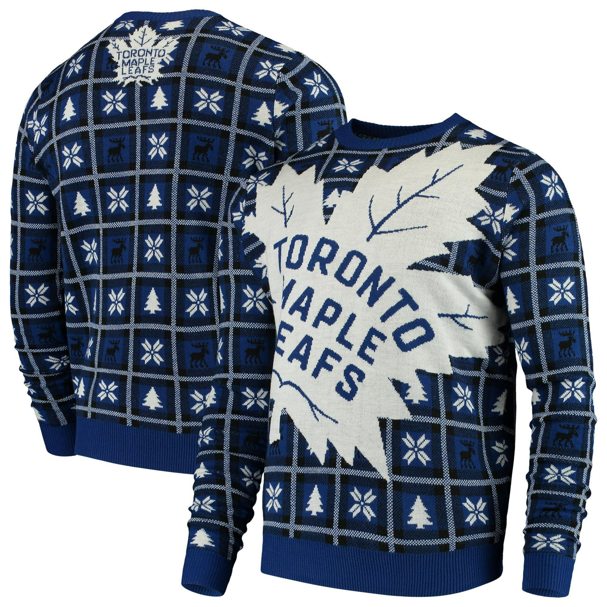 FOREVER COLLECTIBLES TORONTO MAPLE LEAFS TWO COLOUR UGLY SWEATER