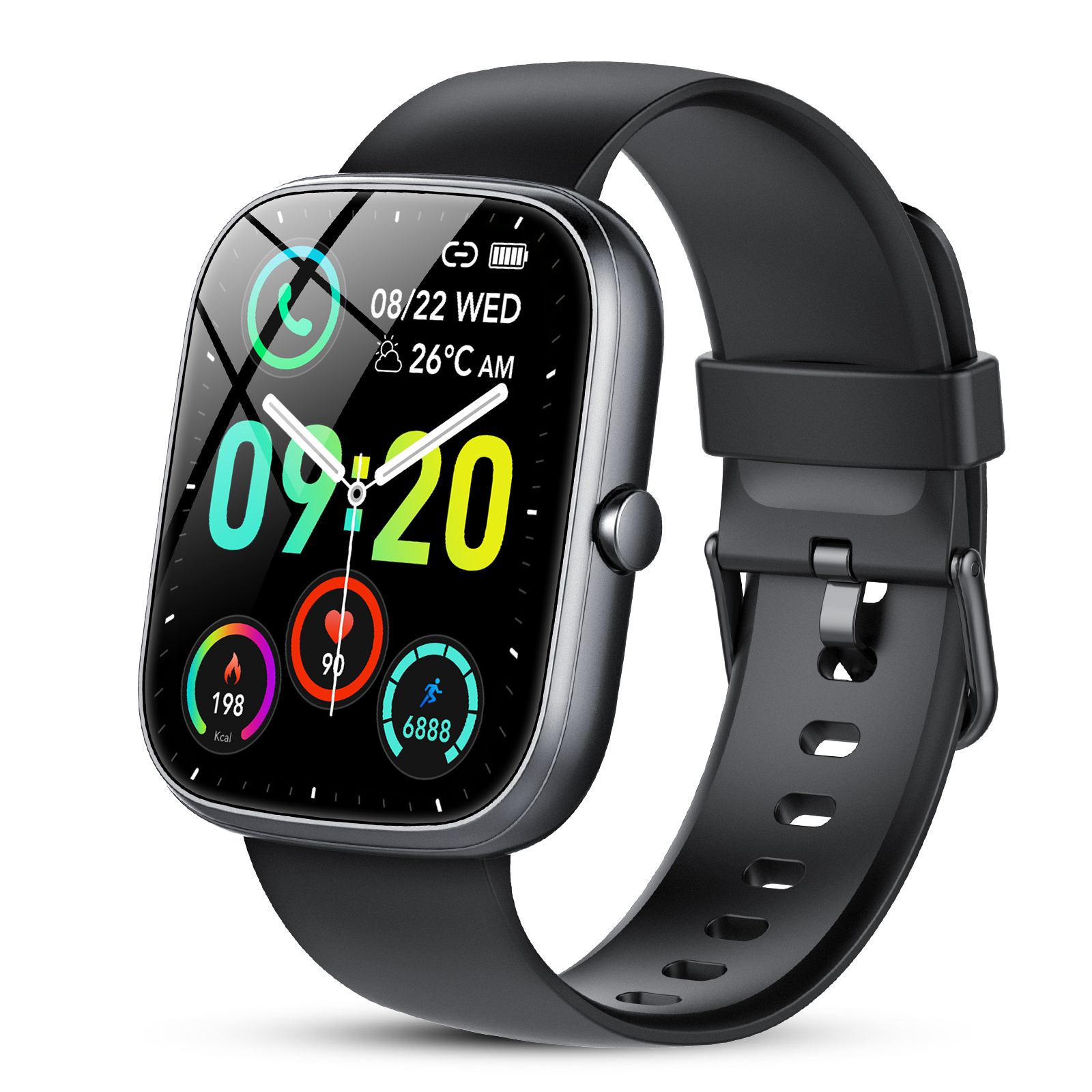Tikland Smart Watch IP68 Waterproof 1.91-inch Black photo 2
