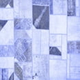 thumbnail image 1 of Ahgly Company Machine Washable Indoor Square Patchwork Blue Transitional Area Rugs, 6' Square, 1 of 4