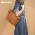 thumbnail image 3 of Montana West Tote Bag Slouchy Hobo Bag Minimalist Shoulder purses and Handbags for Work, Brown, 3 of 7