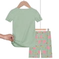 thumbnail image 2 of Emy Dola High Elastic Thread Girls' Short Sleeved Pajamas Set Cartoon Summer 2pcs Shorts Sleepwear Set 2-9T, 2 of 8