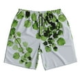thumbnail image 5 of Goofa Watercolor Green Leaves Printed Mens Swim Trunks Summer Quick Dry Short Beach Swimwear Bathing Suits-X-Large, 5 of 9