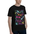 thumbnail image 2 of Bingfone Colorful Dragonflies Men'S Loose Fit Short-Sleeve Pocket T-Shirt, 2 of 7