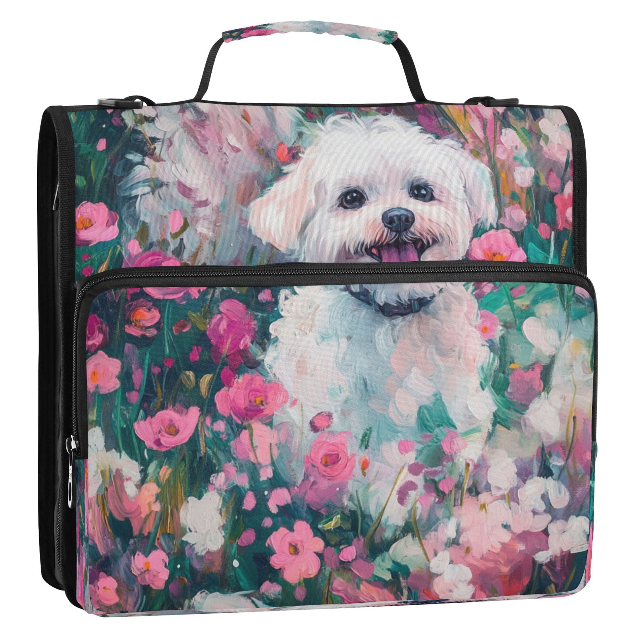 YAZAOO Zipper Binder trapper keeper Documents Organized Design Fluffies Joy Printed