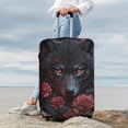 thumbnail image 3 of Lsque Rose Full Moon Black Wolf Printed Luggage Cover, Travel Luggage Protector,Scratch and Dirt Resistant, Fits 18-32 Inch Luggage - Small, 3 of 9