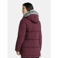 thumbnail image 3 of Big Chill Women's Wide Quilted Puffer Coat with Faux Fur Trim Hood, Sizes S-XL, 3 of 5