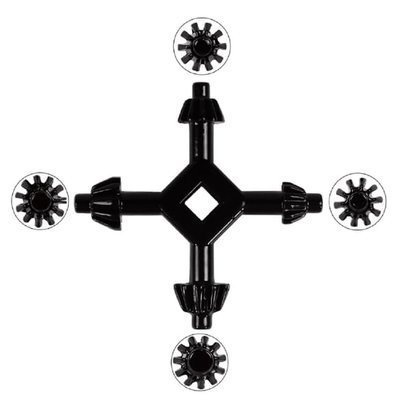 4 Way Drill Press Chuck Key, Carbon Steel Multi Size Combination Tool for 1/2, 9/16, 5/8 and 11/16 Inch Chucks TIKA
