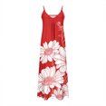thumbnail image 4 of Vestido de Verano Casual de las Mujeres, Impresión Plegada Casual de Verano, Vestido de Cuello en V sin Mangas de Camis, 4 of 7