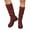 Red, variant on Women's Slouchy Knee High Boots Platform Suede Tall Riding Booties Comfortable Wide Calf Dress Long Boots
