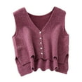 thumbnail image 5 of Milageto Women Sweater Vest Breathable V Neck Casual Fashion Jumpers Sleeveless Gilet Grape Purple, 5 of 8