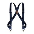 thumbnail image 2 of Men's Side Clip Suspenders 1.4'' Wide Heavy Duty Clips Elastic Straps Trucker Style Suspenders Navy, 2 of 8