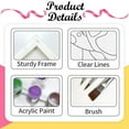 thumbnail image 3 of VOCHIC Canvas Painting Party Kit for Adults,Stretched Canvas to Paint, Paint and Sip Party Kits Africa Girl Outline, Painting Supplies with 8 Colors Acrylic Paint, Brushes (8x10 Inch), 3 of 5