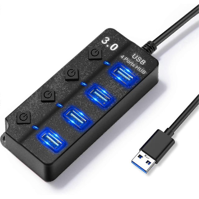 En 1 Puertos USB Múltiples Con Interruptores Independientes Y Luces Led, Múltiples Tomas USB 1 Puerto USB 3.0 Y 3 Puertos USB 2.0, Multi-usb Para Transferencia De Datos,