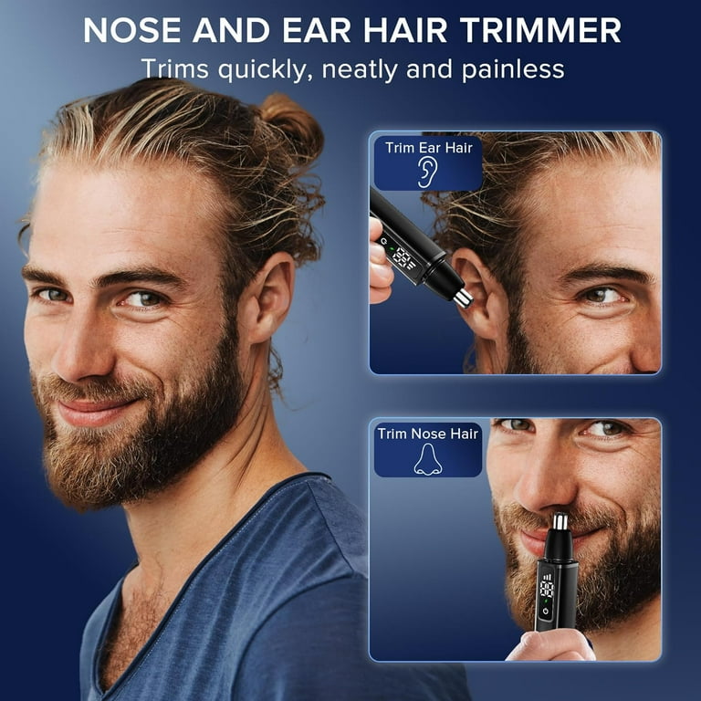 Nose Hair Trimmer, Trimmer for Men, USB Rechargeable IPX7