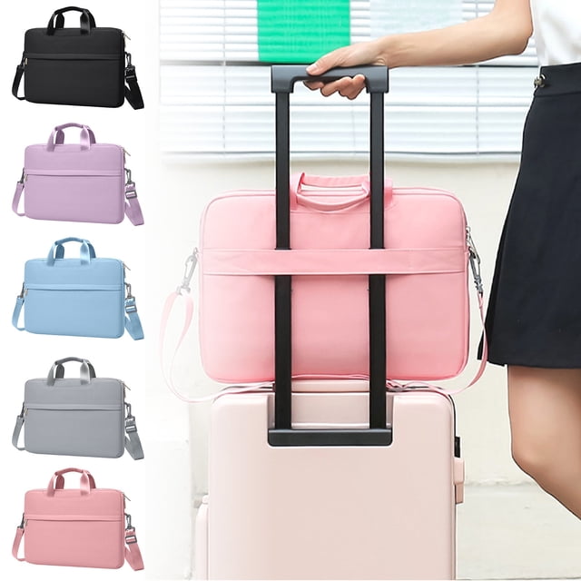 Fiudx Bolso Bandolera para Portátil, Tejido Impermeable, Protección Contra Impactos, Correa de Hombro Acolchada Ajustable, para Viajes de Negocios, Diseño Cómodo, 40,5 X 30 X 3 Cm