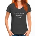 thumbnail image 3 of Título: Camiseta blanca de manga corta con estampado de letras de Stranger, talla grande, camisetas con estampado de Things Friends Don't Lie, camisetas de verano para mujer, 3 of 5