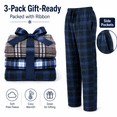 thumbnail image 2 of DARESAY Men’s Microfleece Pajama Pants 3-Pack, Soft Warm Fleece Sleep & Lounge Pants with Pockets, Drawstring & Button Fly, Sizes S–3XL, 2 of 12