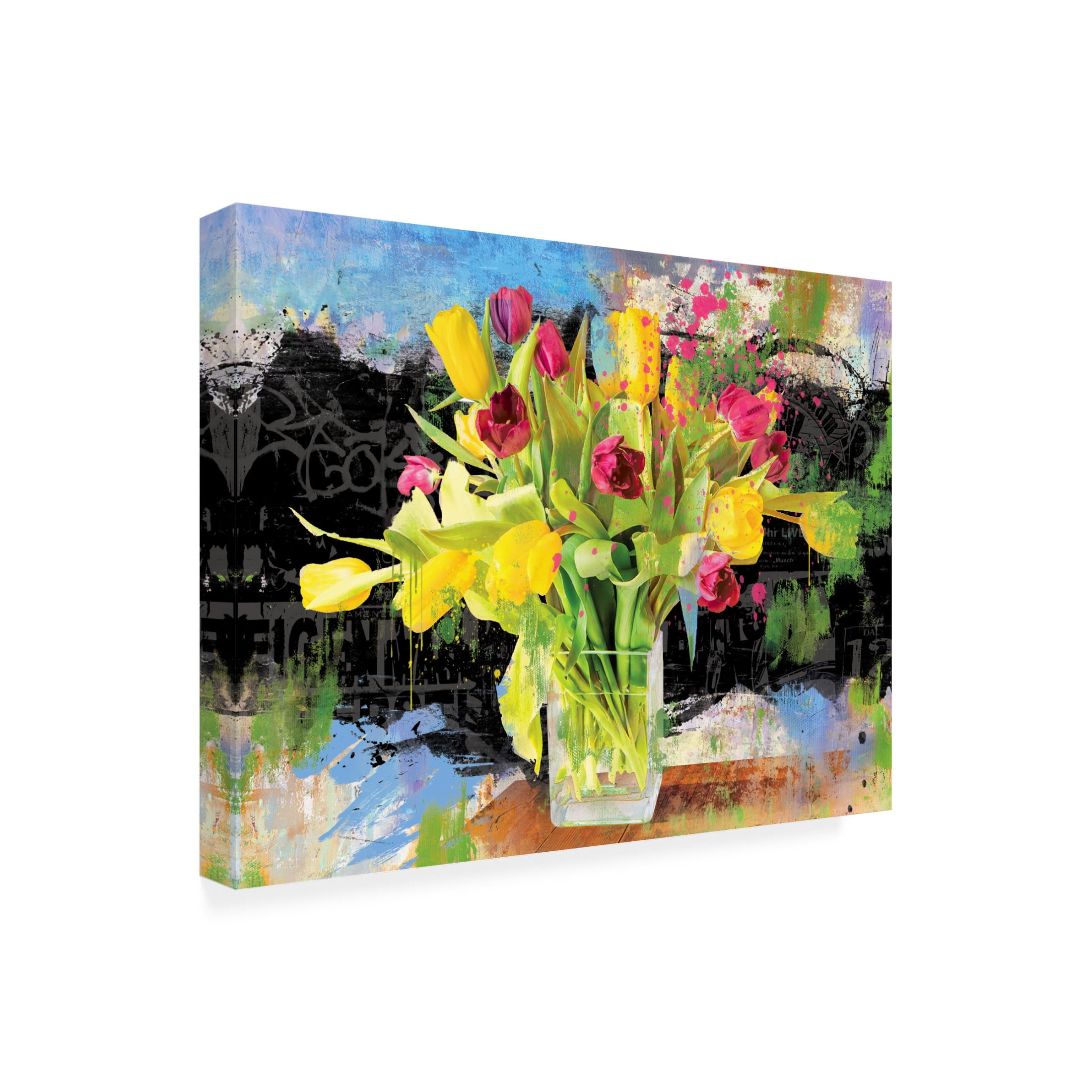 Canvas Wall Art - Porter Hastings 'Urban Bouquet 7' Wall Art for Living Room, Bedroom, or Office Décor by Trademark Fine Art - 32 x 24 Inches