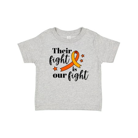 

Inktastic Leukemia Awareness Their Fight is Our Fight Orange Ribbon Gift Baby Boy or Baby Girl T-Shirt