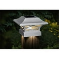 thumbnail image 1 of Classy Caps Manufacturing SLK807W Kingsbridge Dual Lighted Solar Post Cap, White, 1 of 9
