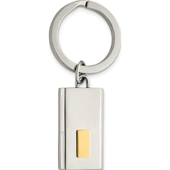 Stainless Steel Polished Yellow Ip-Plated Key Ring (61 X 18) Made In China srk115