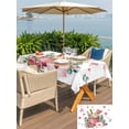 thumbnail image 4 of Outdoor Tablecloth with Umbrella Hole and Zipper, Valentine's Day Rectangle Table Cloth 60x84 Inch Waterproof Tablecloth, Cartoon Love Rose Floral Envelope Picnic Table Cover for Patio Camping, 4 of 7