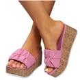 thumbnail image 6 of HAOTAGS Summer Sandals for Women Fish Mouth Walking Platform Sandals Pink Size 9, 6 of 9