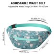 thumbnail image 3 of Fanny Pack Blue Christmas Polar Bear Pattern Waist Pack Bag,Running Cross Bag,Waterproof Large Fanny Packs for Women Men for Travel Running Hiking Cycling, 3 of 6