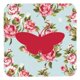 thumbnail image 1 of ""Caroline'S Treasures Bb1043-Rs-Bu-Fc Posavasos De Espuma Con Diseño De Mariposas Y Rosas Azules Shabby Chic (Juego De 4) 3.5"""" H X 3.5""" W Multicolor"", 1 of 1
