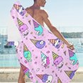 thumbnail image 2 of Cute ice cream cone animal pattern Beach Towel, 2 of 4