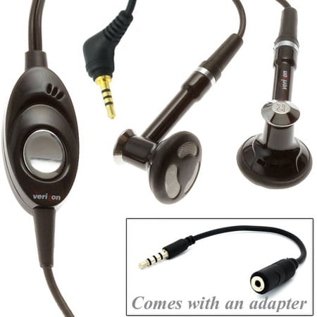 Verizon Headset Hands-free Earphones Dual Earbuds Headphones Microphone with 2.5mm to 3.5mm Adapter [Black] GLL for LG G3 Vigor G4, Google Nexus 5X, Harmony, K10 K20 Plus V, K3 K7 K8 V, Lancet, Leon