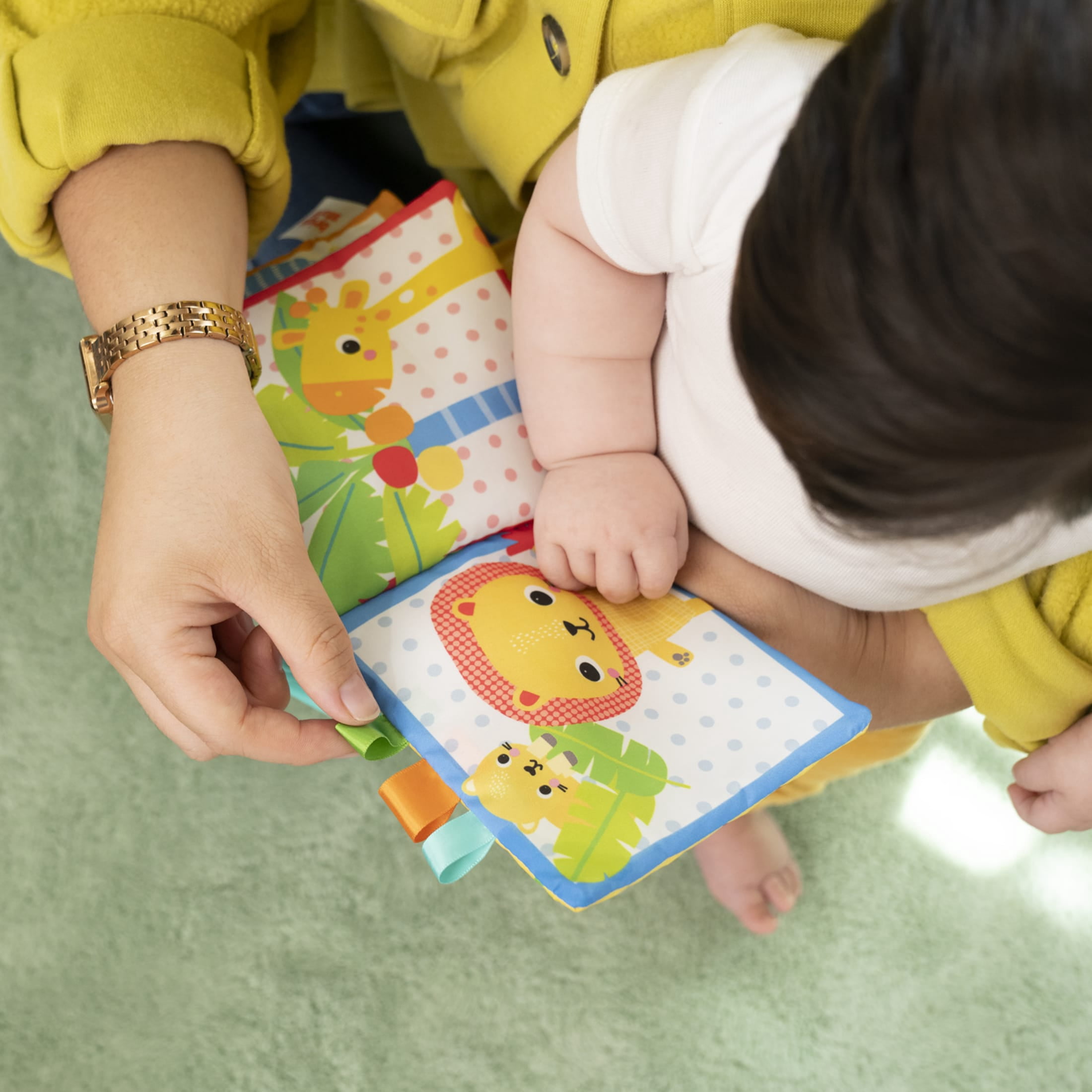 Bright Starts Safari Buddies Soft Book, Unisex, Newborn