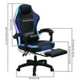 thumbnail image 6 of Aruwei Gaming Chair with RGB LED Lights, Ergonomic Massage Chair with Footrest, Lumbar Support for Video Games, 6 of 7