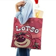 thumbnail image 4 of Strawberry bear Lotso Bolso de tela con estampado de lienzo para mujer, bolsa de compras reutilizable y estética, con cremallera interior, regalo para mujer, 35 × 40 cm., 4 of 6
