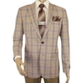 thumbnail image 2 of Men Sport Coat by Berlusconi Turkey Italian Wool Super 180's #671-15 Tan Burg, 2 of 7