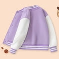 thumbnail image 7 of WOYY Big Boys Baseball Jacket Color Block Sweatshirt Casual Bomber Jacket, Sizes 11-12, 7 of 7