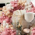 183Pcs Blush Dusty Pink DHF10 Rose Gold Balloon Arch Kit, Pastel Nude
