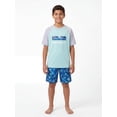 thumbnail image 3 of Reebok Boys Short Sleeve Rashguard with UPF 50+ Protection, Sizes 4-18, 3 of 5