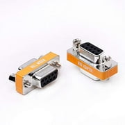 Kingdee Inc Db9 Null Modem Female To Female Slimline Data Transfer Serial Port Adapter 2 Pack Electronic_Adapter